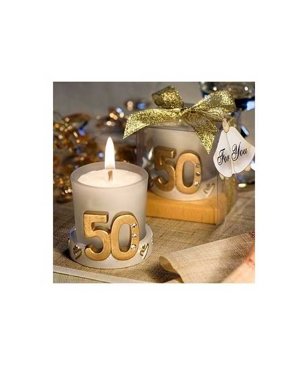 Velas para 50 Aniversario - Vela 50 Aniversario Bodas de Oro